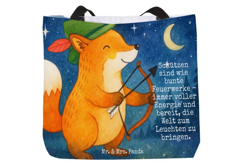 Mr. & Mrs. Panda Shopper Schütze Astrologie Design, Shopper, Weiß, Schultertasche, Sternzeiche (Packung, 1-tlg) von Mr. & Mrs. Panda