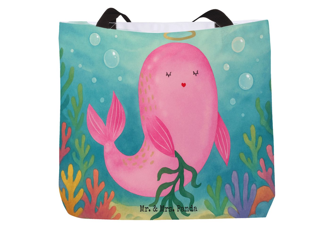 Mr. & Mrs. Panda Shopper Sternzeichen Jungfrau Design, Shopper, Weiß, Schultertasche, Geschenk (Packung, 1-tlg) von Mr. & Mrs. Panda