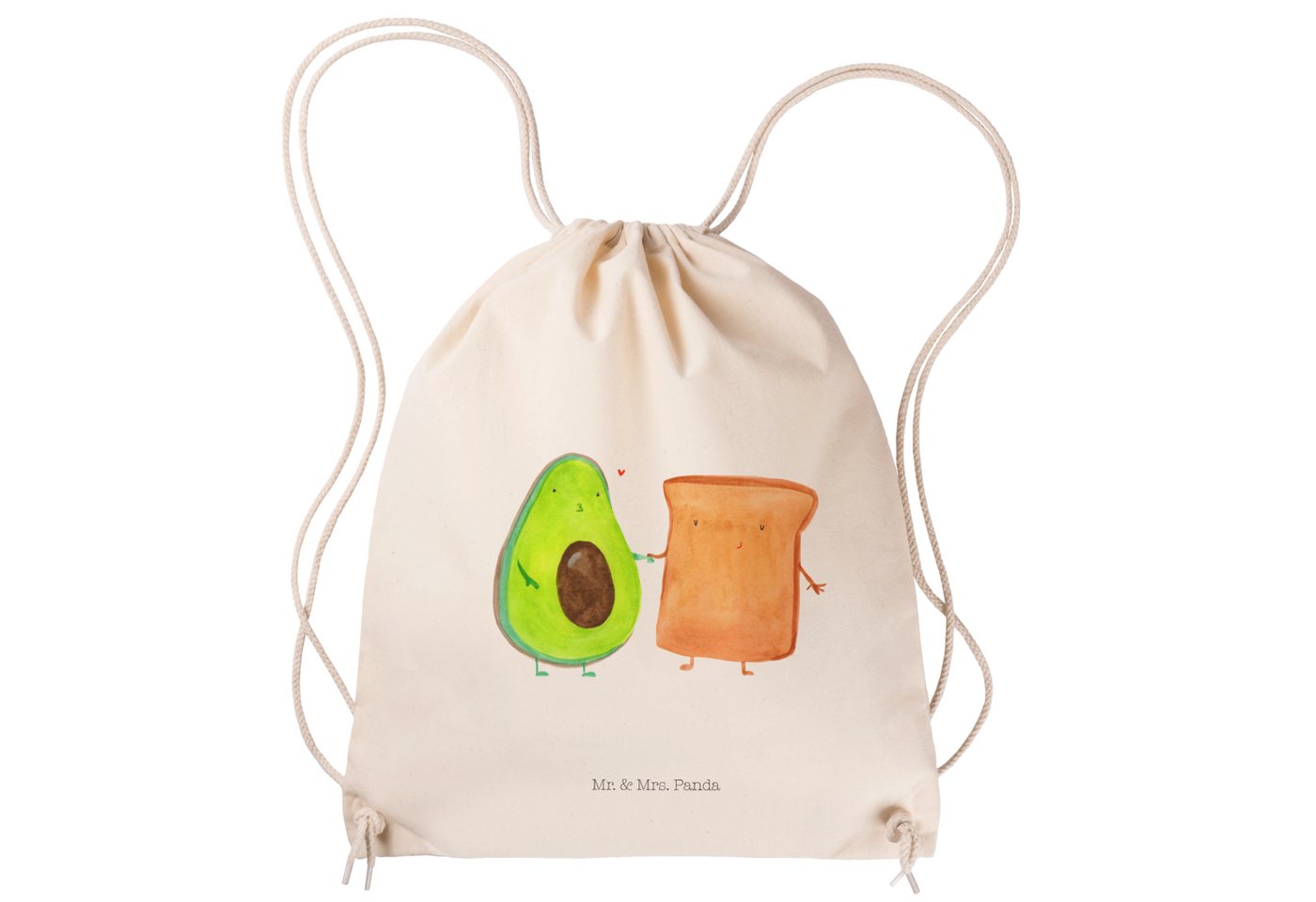 Mr. & Mrs. Panda Sporttasche Avocado Toast - Transparent - Geschenk, Sportbeutel Kinder, Tasche, H (1-tlg), Pandacharme von Mr. & Mrs. Panda