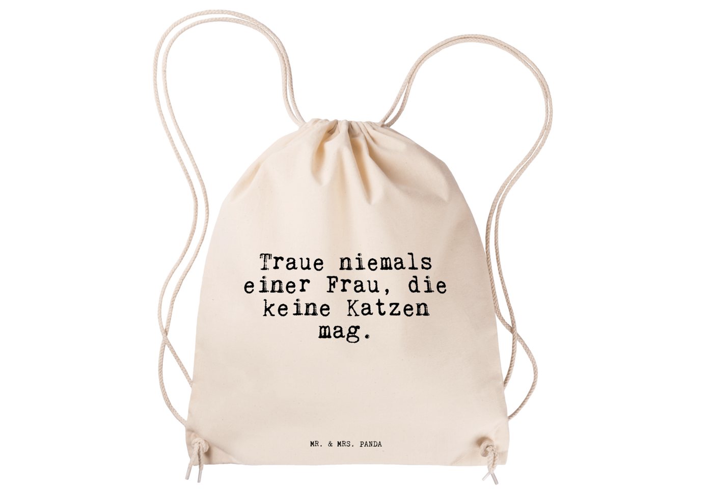 Mr. & Mrs. Panda Sporttasche Traue niemals einer Frau,... - Transparent - Geschenk, lustig, Zitate (1-tlg) von Mr. & Mrs. Panda