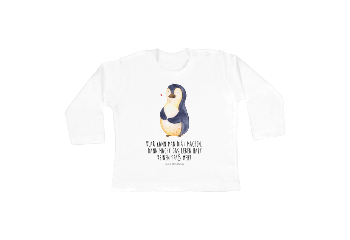 Mr. & Mrs. Panda Strampler Pinguin Diät - Weiß - Geschenk, Mädchen, Bio, Baby, Pinguine, Kleidun (1-tlg) von Mr. & Mrs. Panda