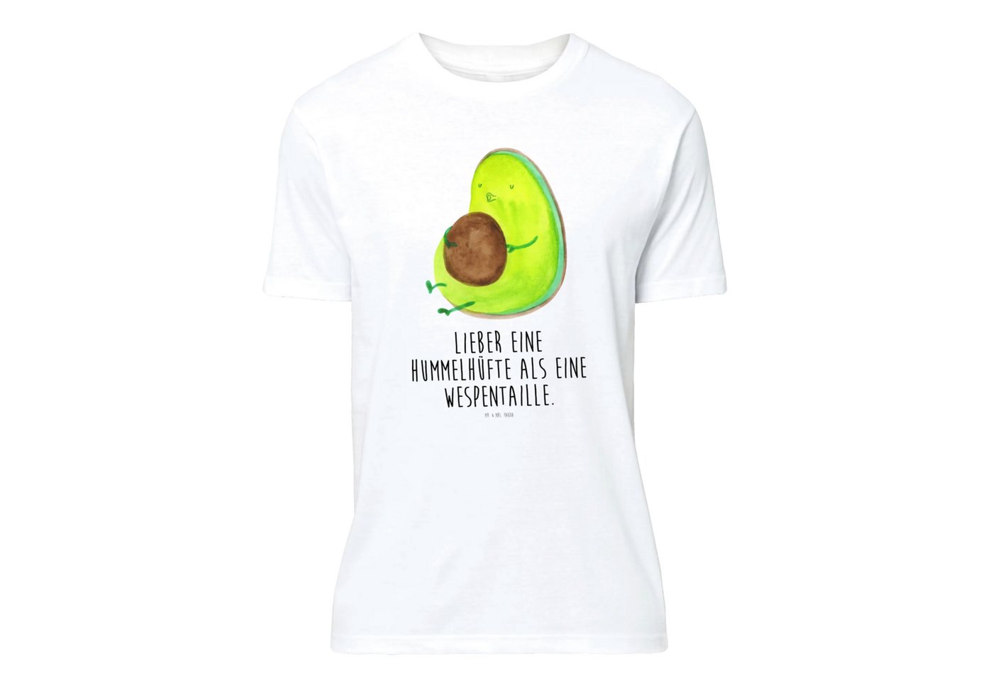 Mr. & Mrs. Panda T-Shirt Avocado Pfeifen - Weiß - Geschenk, Schlafshirt, Abnehmen, Frauen, T-S (Packung, 1-tlg., Größe XXL T-Shirt Avocado pfeift) von Mr. & Mrs. Panda