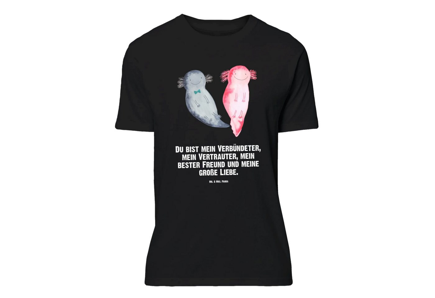 Mr. & Mrs. Panda T-Shirt Axolotl Freundin, Geburstag, Sprüche, Schlafshirt, Damen, Nachthemd, (Packung, 1-tlg., Größe XXL T-Shirt Axolotl Axel+Lotte) von Mr. & Mrs. Panda