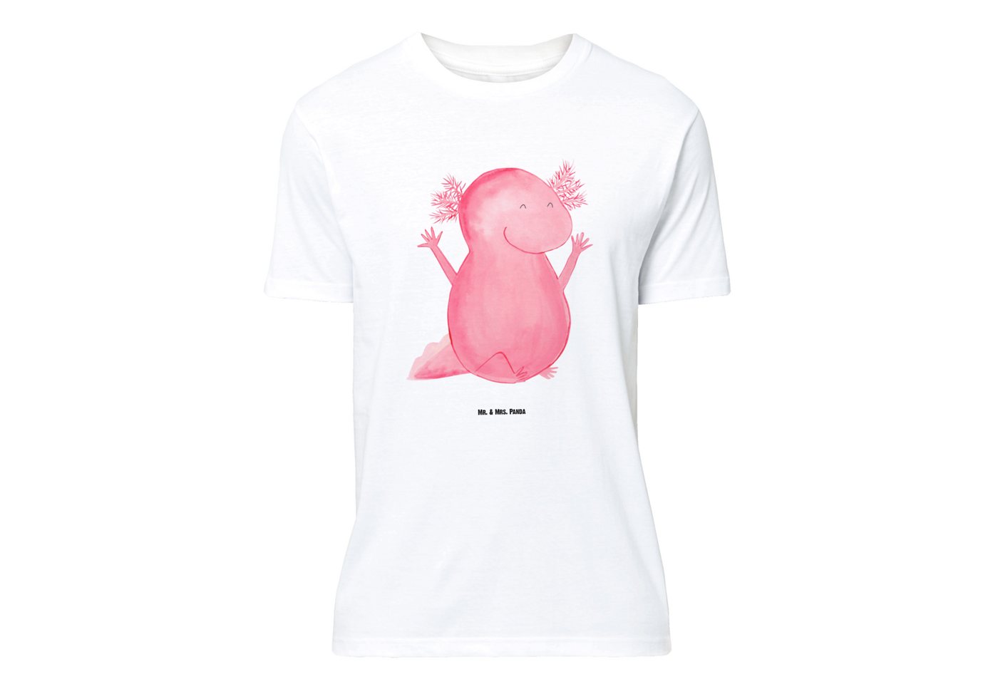 Mr. & Mrs. Panda T-Shirt Axolotl Hurra, Nachthemd, Schlafshirt, Jubiläum, Frauen, Shirt, (1-tlg) von Mr. & Mrs. Panda