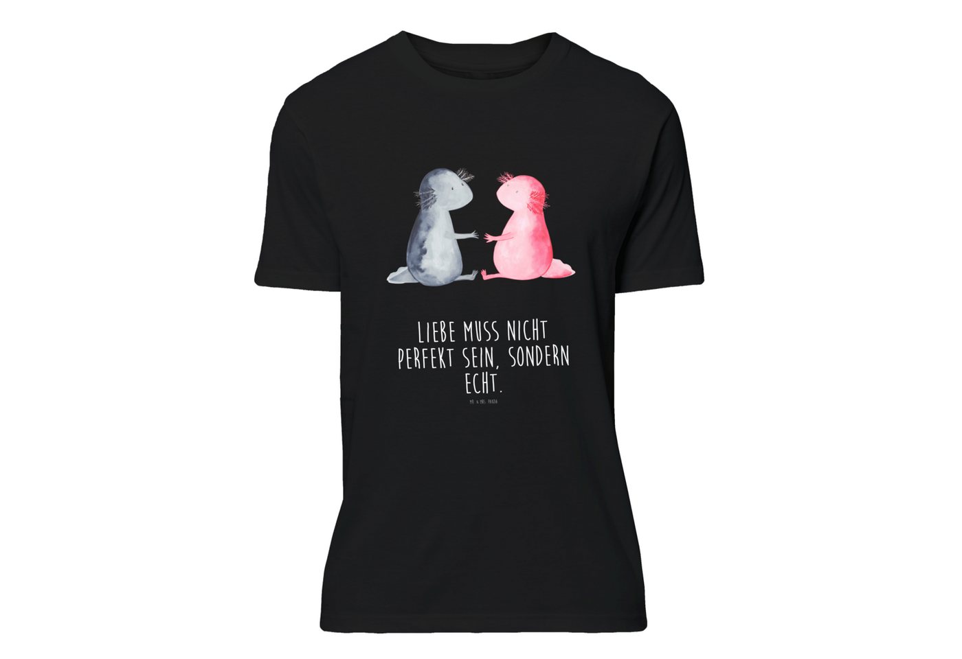 Mr. & Mrs. Panda T-Shirt Axolotl Liebe, Frauen, Junggesellenabschied, Jubiläum, Herrn, (Packung, 1-tlg., Axolotl Liebe) von Mr. & Mrs. Panda