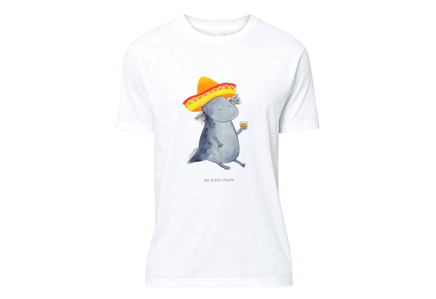 Mr. & Mrs. Panda T-Shirt Axolotl Tequila - Weiß - Geschenk, Party, Männer, Shirt, Urlaub, Molc (1-tlg) von Mr. & Mrs. Panda