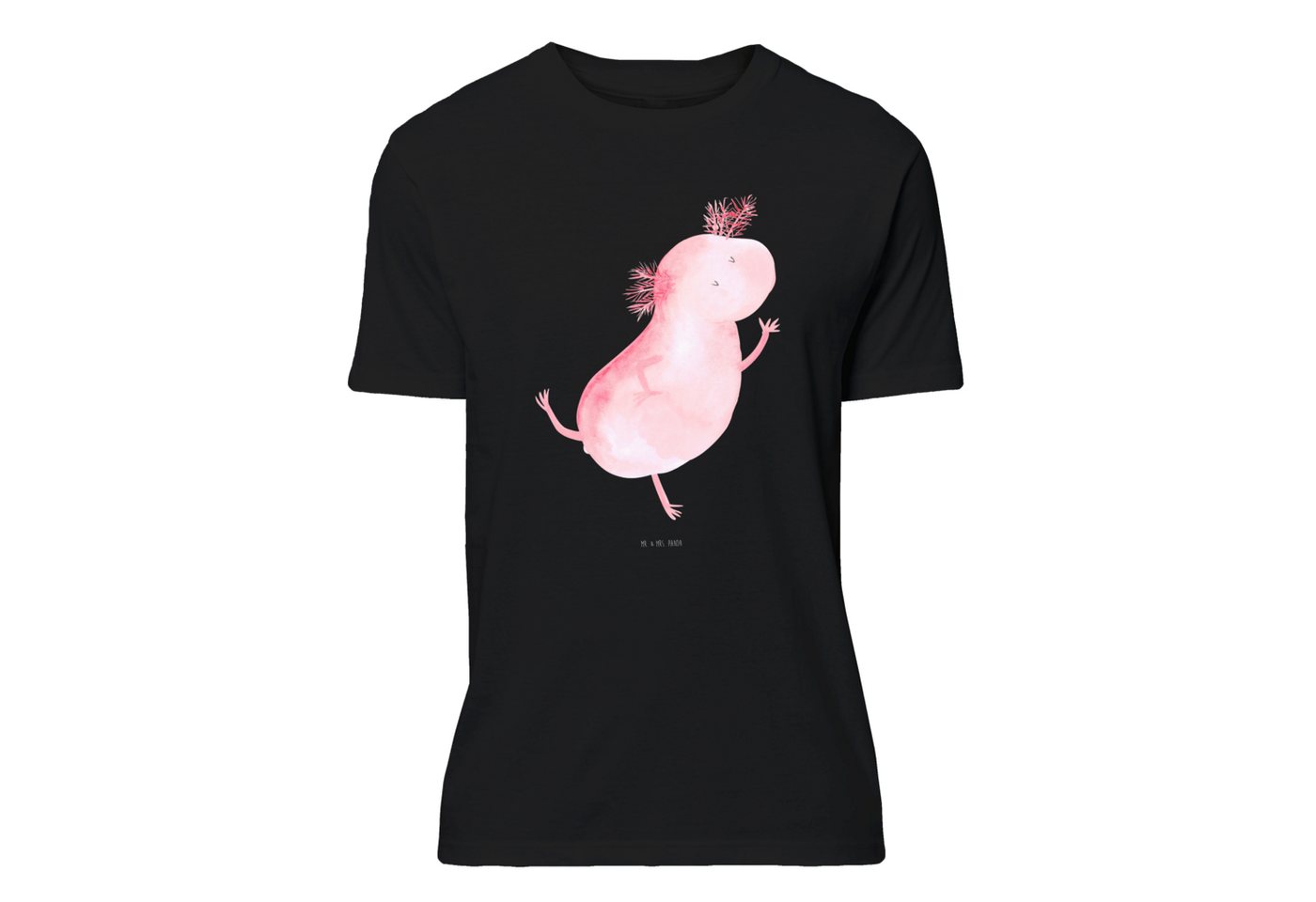 Mr. & Mrs. Panda T-Shirt Axolotl Tanzen, Nachthemd, Tshirt, Shirt, Damen, Herrn, T-Shirt, (1-tlg) von Mr. & Mrs. Panda