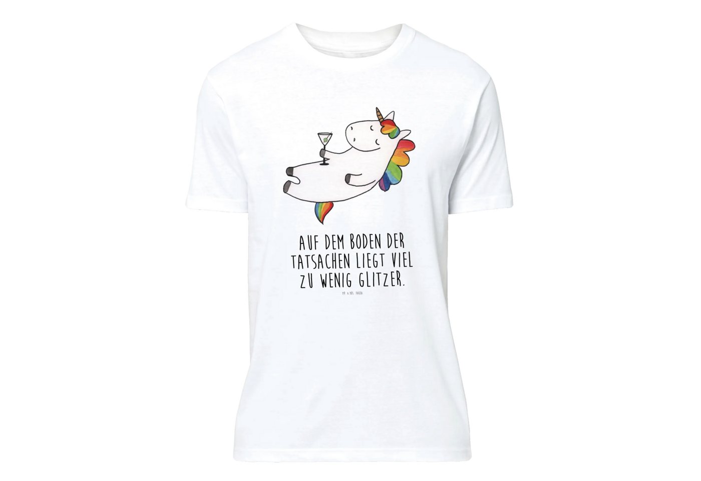 Mr. & Mrs. Panda T-Shirt Einhorn Cocktail - Weiß - Geschenk, Frauen, Einhörner, Damen, Nachthe (Packung, 1-tlg., Größe XXL T-Shirt Einhorn Cocktail) von Mr. & Mrs. Panda