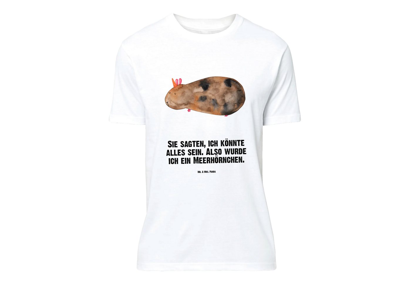 Mr. & Mrs. Panda T-Shirt Einhorn Meerschweinchen - Weiß - Geschenk, Damen, Tshirt, Einhorn Dek (Packung, 1-tlg., Größe XXL T-Shirt Meerhörnchen) von Mr. & Mrs. Panda