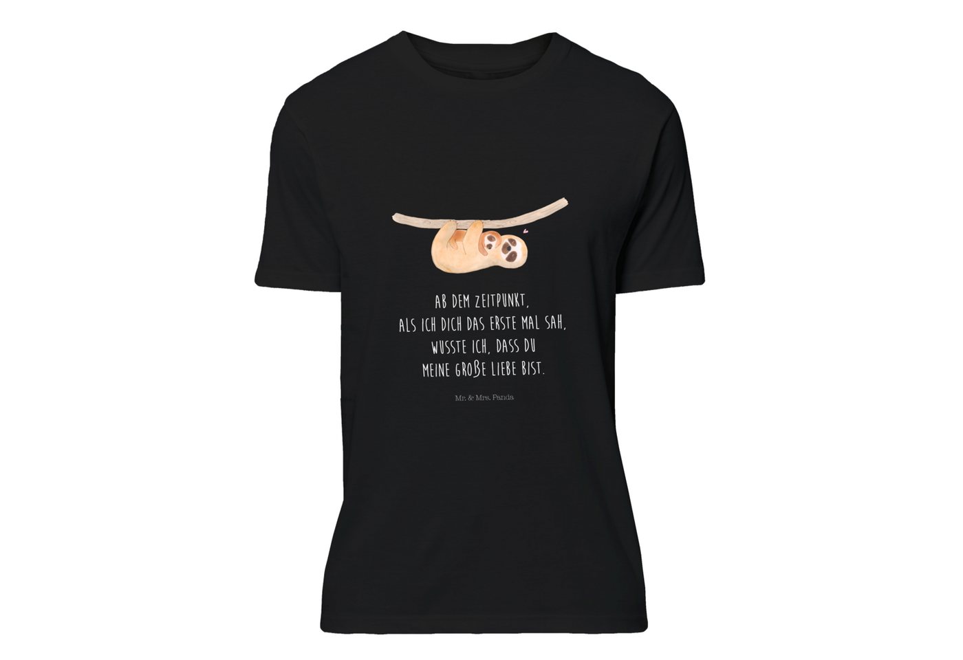Mr. & Mrs. Panda T-Shirt Faultier mit Kind - Schwarz - Geschenk, Sprüche, Mutter, Faultier Dek (1-tlg) von Mr. & Mrs. Panda