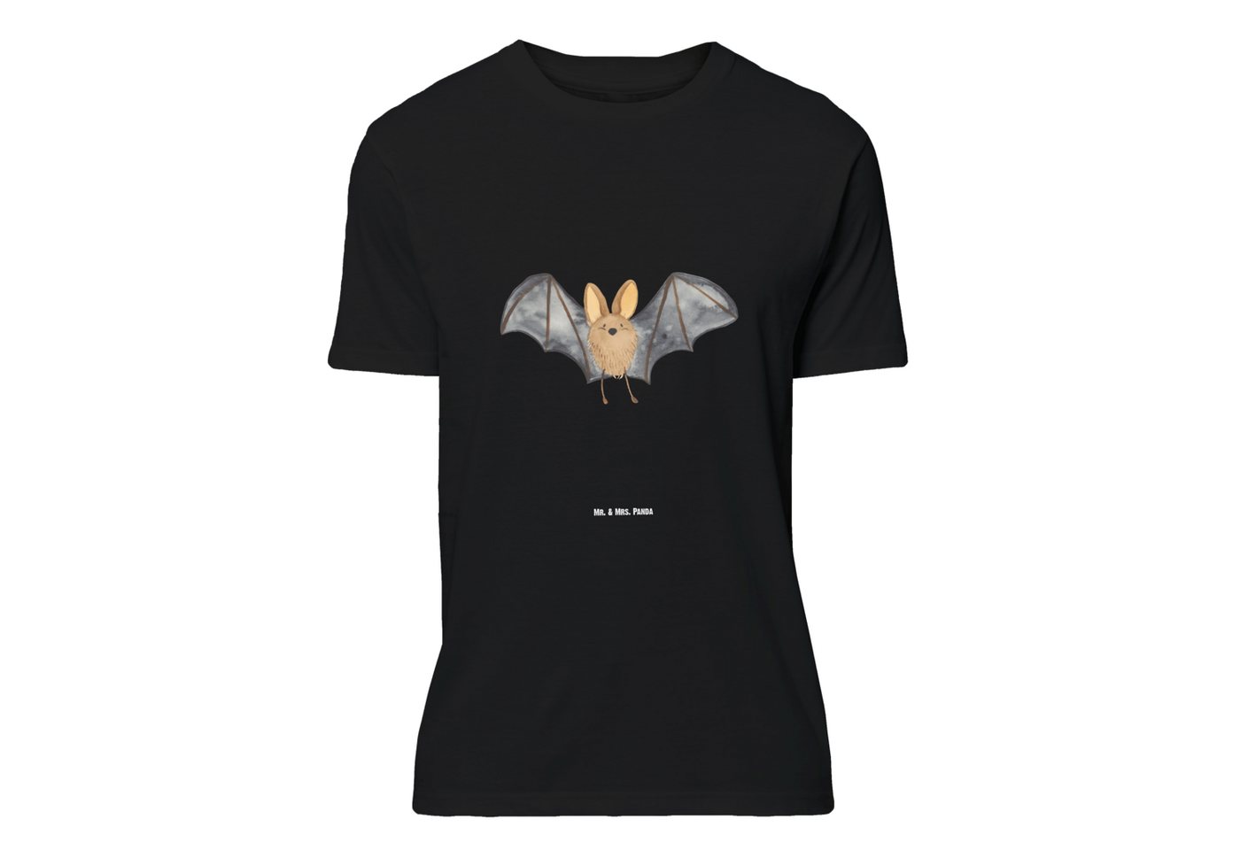 Mr. & Mrs. Panda T-Shirt Fledermaus Flügel - Schwarz - Geschenk, T-Shirt mit Spruch, Frauen, g (1-tlg) von Mr. & Mrs. Panda