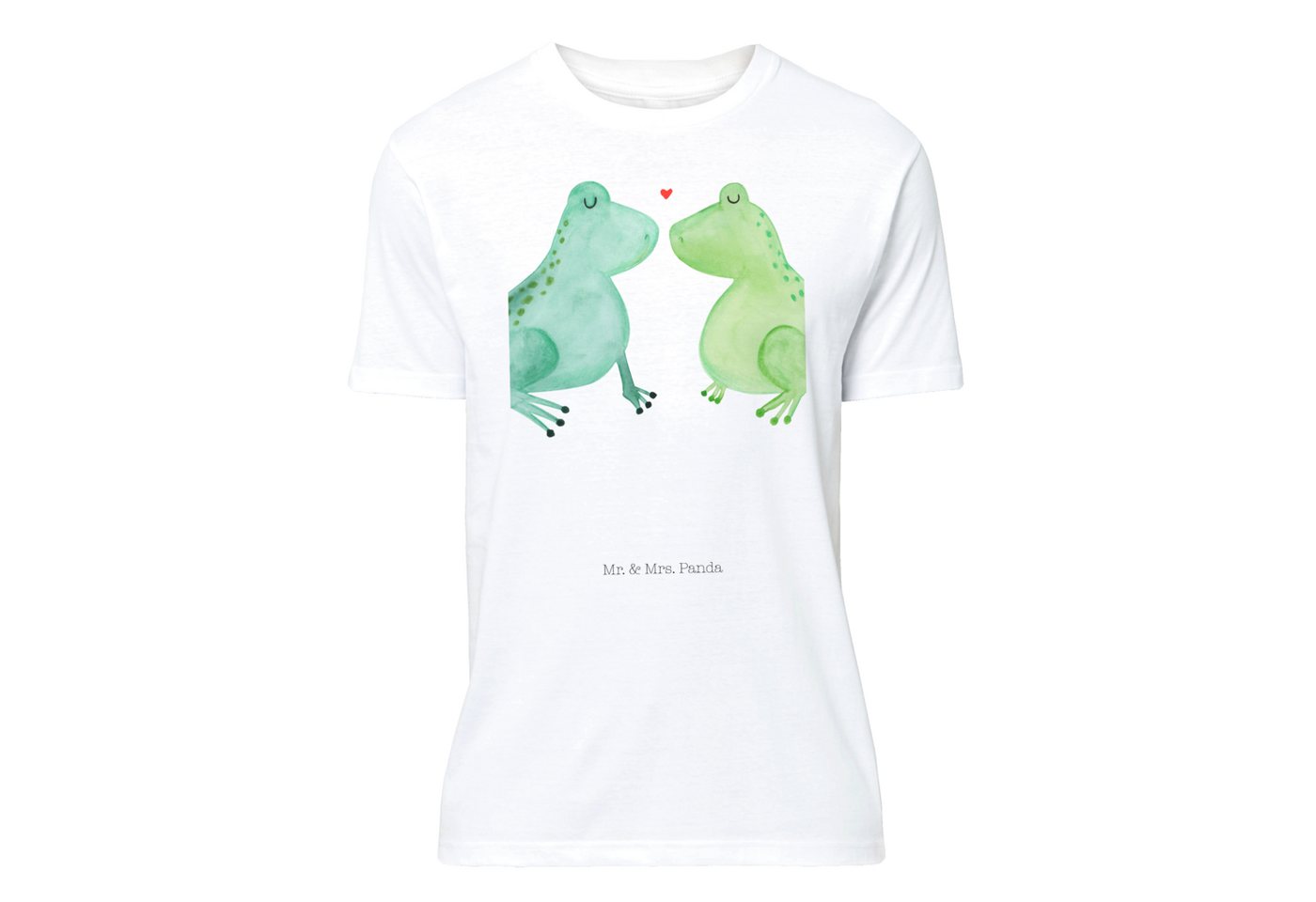 Mr. & Mrs. Panda T-Shirt Frosch Liebe - Weiß - Geschenk, Lustiges T-Shirt, Männer, Jahrestag, (1-tlg) von Mr. & Mrs. Panda