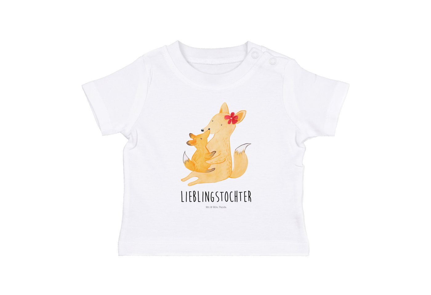 Mr. & Mrs. Panda T-Shirt Fuchs Mama & Kind - Weiß - Geschenk, Oma, Mutter, Jungen, Lieblingsto (1-tlg) von Mr. & Mrs. Panda