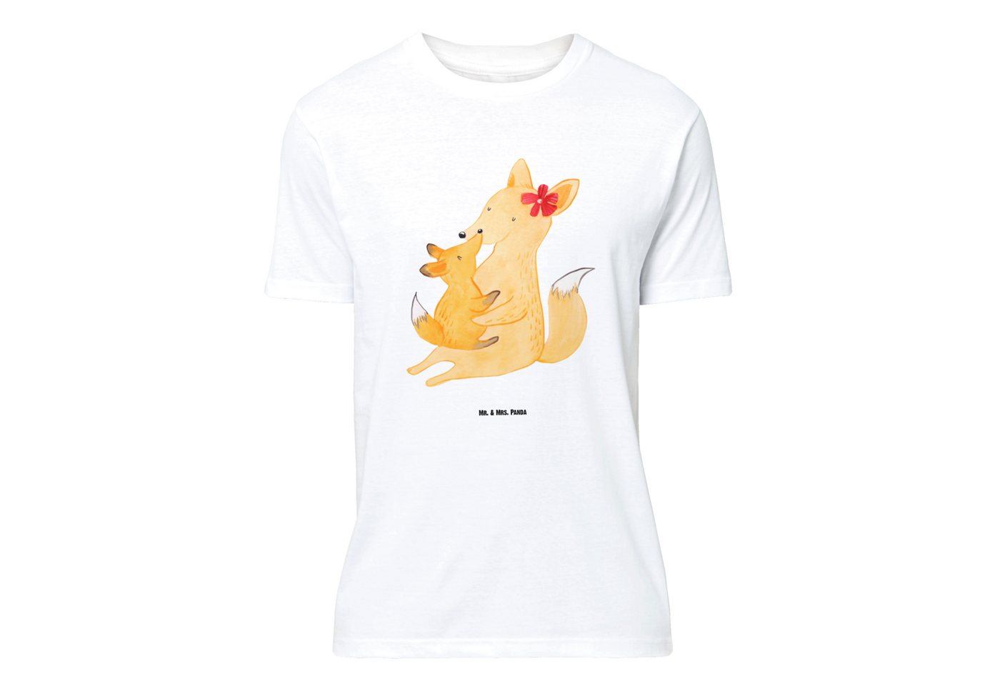 Mr. & Mrs. Panda T-Shirt Fuchs Mama - Weiß - Geschenk, Lieblingstochter, Party, Geburstag, Mam (1-tlg) von Mr. & Mrs. Panda