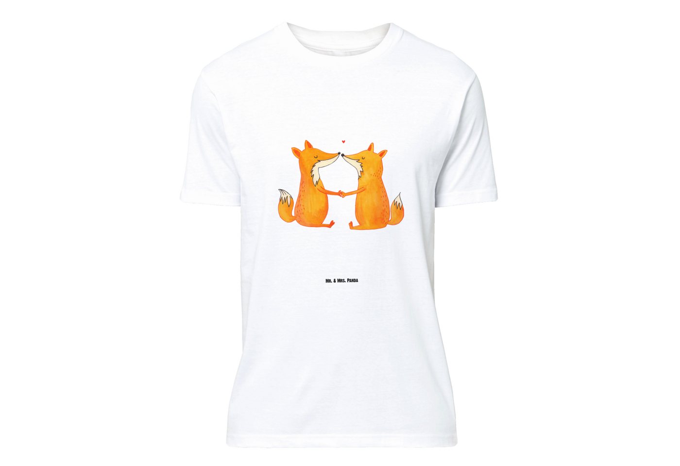 Mr. & Mrs. Panda T-Shirt Füchse Liebe, Größe M T-Shirt, Weiß, Liebe, Herren, Junggesellenabsch (Packung, 1-tlg) von Mr. & Mrs. Panda