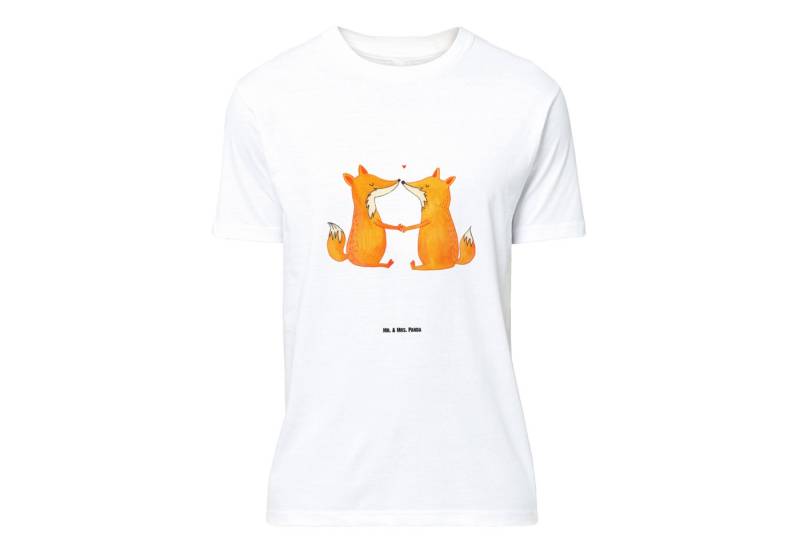 Mr. & Mrs. Panda T-Shirt Füchse Liebe, Größe M T-Shirt, Weiß, Liebe, Herren, Junggesellenabsch (Packung, 1-tlg) von Mr. & Mrs. Panda