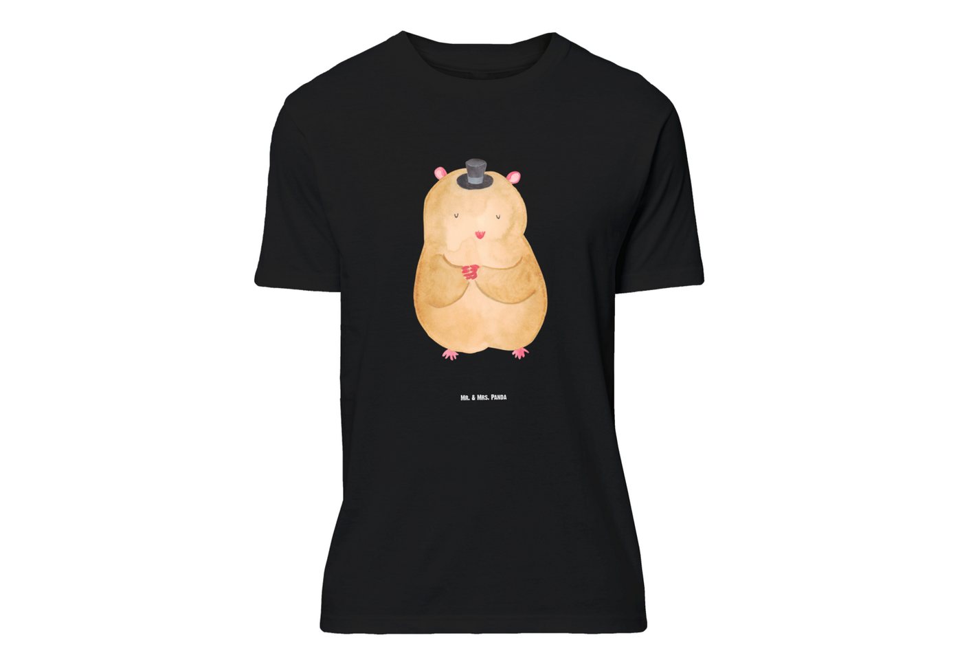 Mr. & Mrs. Panda T-Shirt Hamster Hut - Schwarz - Geschenk, Tiere, Jubiläum, Männer, Tiermotive (1-tlg) von Mr. & Mrs. Panda