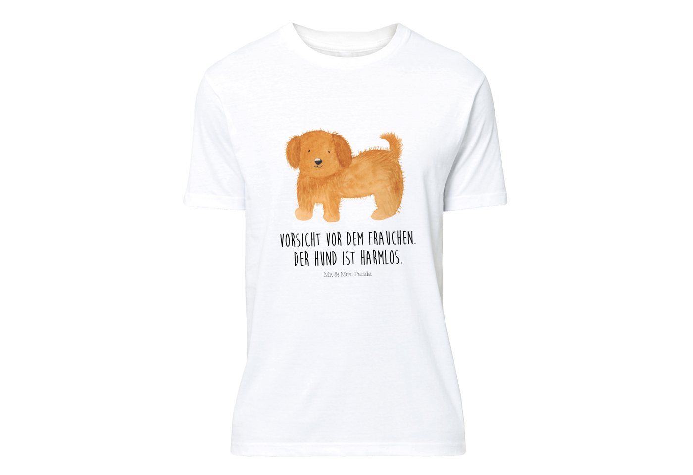Mr. & Mrs. Panda T-Shirt Hund flauschig - Weiß - Geschenk, Männer, Junggesellenabschied, Hunde (1-tlg) von Mr. & Mrs. Panda