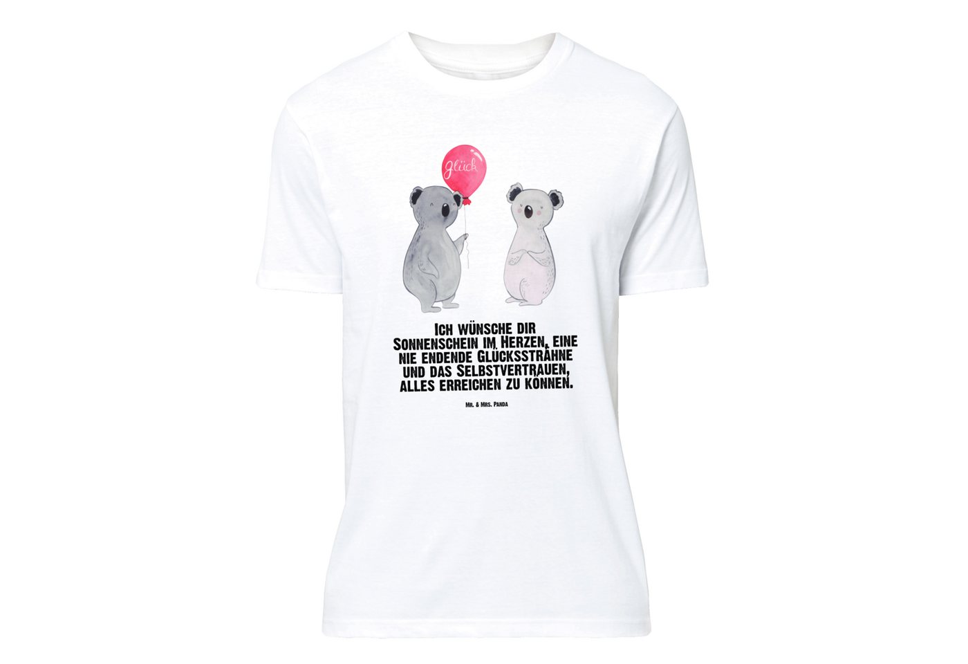 Mr. & Mrs. Panda T-Shirt Koala Luftballon, Größe L T-Shirt, Weiß, Shirt, Luftballon, Damen, Ju (Packung, 1-tlg) von Mr. & Mrs. Panda