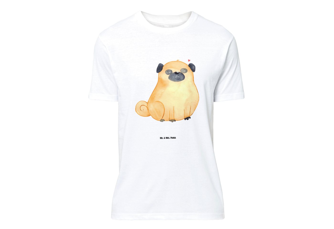 Mr. & Mrs. Panda T-Shirt Mops - Weiß - Geschenk, Schlafshirt, Hundeliebe, Sprüche, Männer, Hun (1-tlg) von Mr. & Mrs. Panda