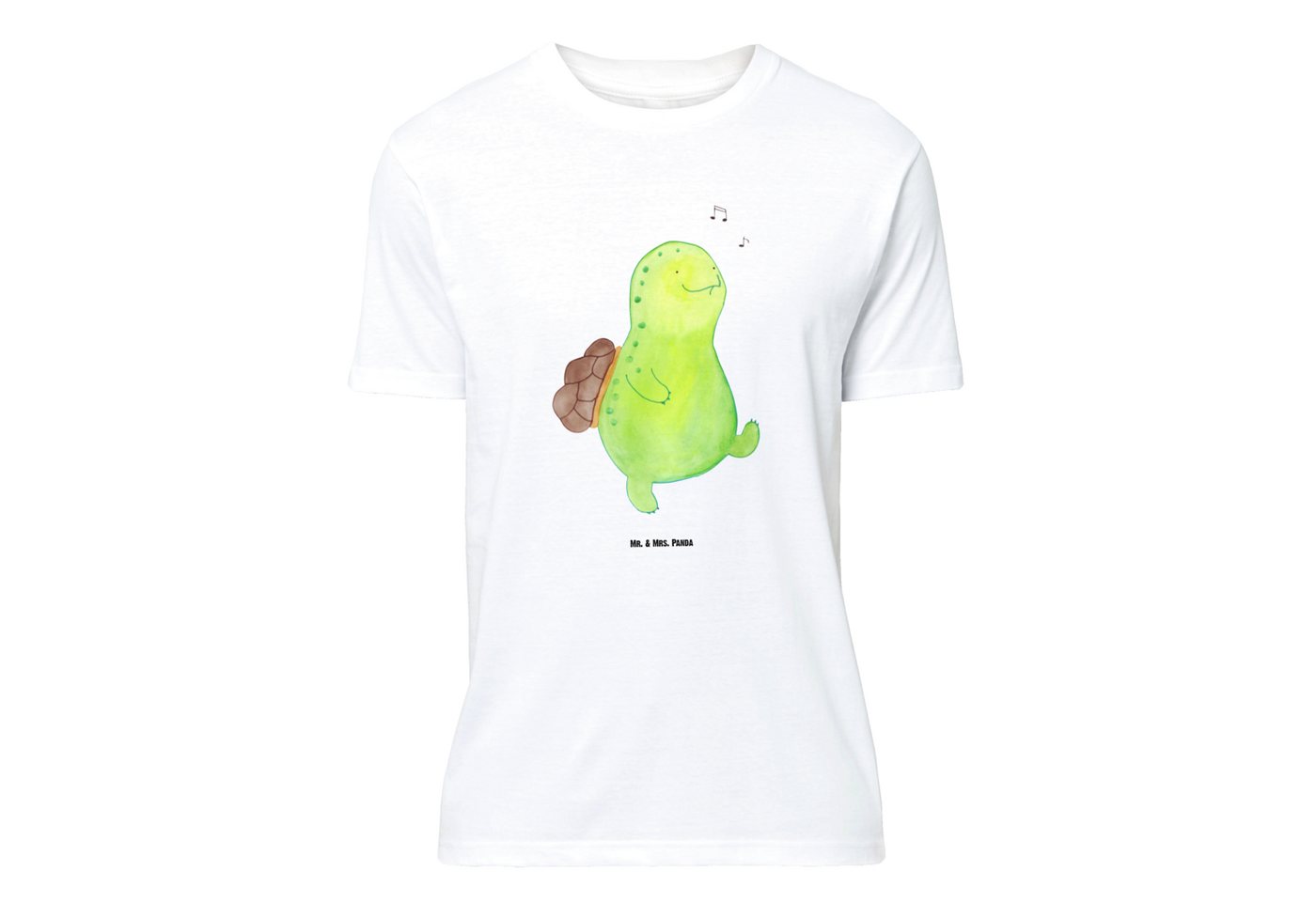 Mr. & Mrs. Panda T-Shirt Schildkröte Pfeifen, Größe XL T-Shirt, Weiß, Damen, Nachthemd, Geburs (Packung, 1-tlg) von Mr. & Mrs. Panda
