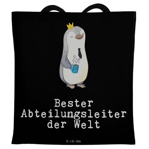 Mr. & Mrs. Panda Tragetasche Abteilungsleiter - Geschenk, Einkaufstasche, Stoffbeutel, Büro, für, Beuteltasche, Geschenkidee, Geschäftsführer, von Mr. & Mrs. Panda