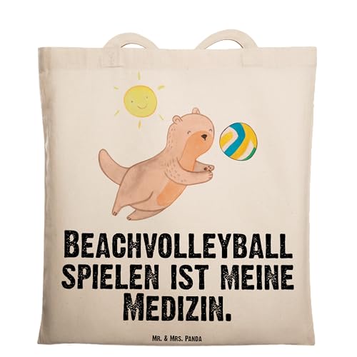 Mr. & Mrs. Panda Tragetasche Beachvolleyball Medizin - Geschenk, Volleyballturnier, Sport, Schenken, Dankeschön, Einkaufstasche, Beuteltasche, von Mr. & Mrs. Panda