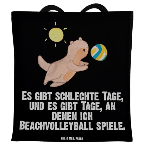 Mr. & Mrs. Panda Tragetasche Beachvolleyball Tage - Geschenk, Sport, Einkaufstasche, Sportler, Jutebeutel, Beutel, Schenken, Hobby, von Mr. & Mrs. Panda