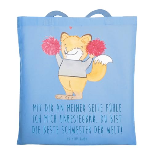 Mr. & Mrs. Panda Tragetasche Beste Schwester - Geschenk, Schwesternliebe, Umhängetasche, Liebe, Shopper, Freundschaft, Danke Sagen, Jutetasche, von Mr. & Mrs. Panda