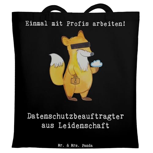 Mr. & Mrs. Panda Tragetasche Datenschutzbeauftragter Leidenschaft - Geschenk, Beutel, Beuteltasche, Strandtasche, Stoffbeutel, Abschied, Ausbildung, von Mr. & Mrs. Panda