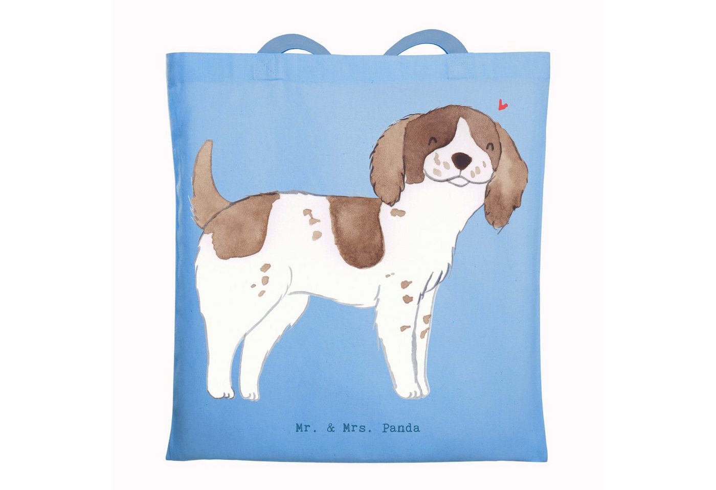 Mr. & Mrs. Panda Tragetasche English Springer Spaniel Lebensretter - Sky Blue - Geschenk, Beutel, (1-tlg), Design-Highlight von Mr. & Mrs. Panda