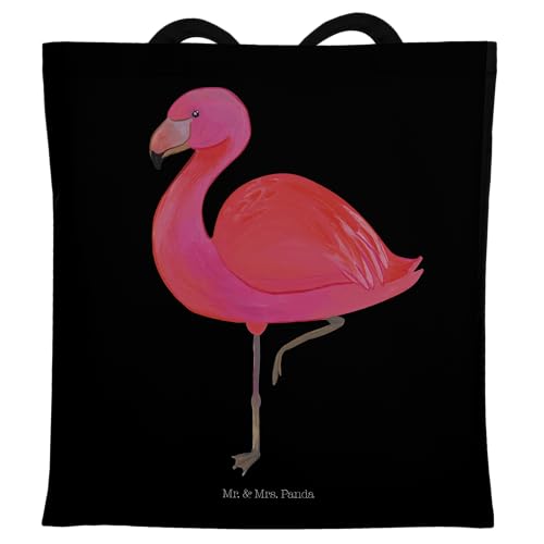 Mr. & Mrs. Panda Tragetasche Flamingo classic - Geschenk, prächtig, einzigartig, Sohn, Einkaufstasche, Tochter, Beutel, stolz, Stoffbeutel, von Mr. & Mrs. Panda
