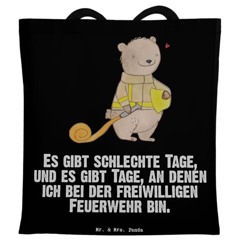 Mr. & Mrs. Panda Tragetasche Freiwillige Feuerwehr Tage - Geschenk, Stoffbeutel, Beuteltasche, Feuerwehreinsatz, Beutel, Jugendfeuerwehr, Hobby, von Mr. & Mrs. Panda