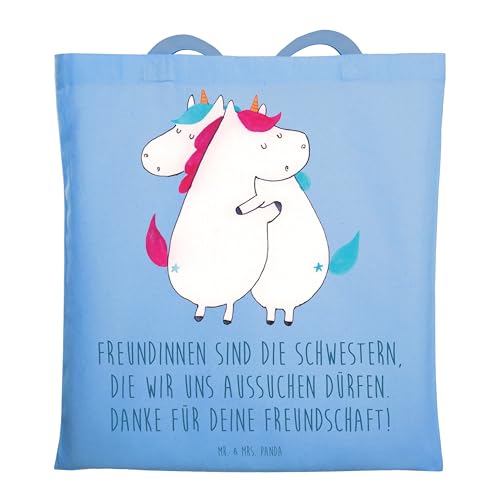 Mr. & Mrs. Panda Tragetasche Freundinnen Schwestern - Geschenk, Bindung, Freude, Laptoptasche, Besonderer Moment, Geschenke, Freundschaft, von Mr. & Mrs. Panda