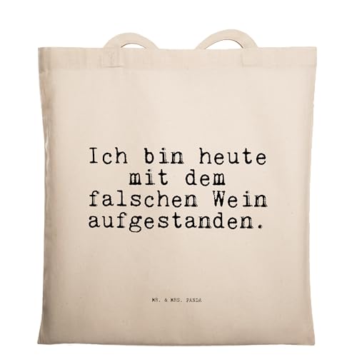 Mr. & Mrs. Panda Tragetasche Ich bin heute mit... - Geschenk, Geschenk Männer, Beuteltasche, lustige Sprüche, Weisheiten, Beutel, Einkaufstasche, von Mr. & Mrs. Panda