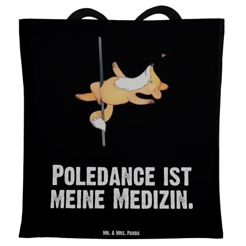 Mr. & Mrs. Panda Tragetasche Poledance Medizin - Geschenk, Tanz, Beuteltasche, Auszeichnung, Jutebeutel, Sportart, Stoffbeutel, Dankeschön, von Mr. & Mrs. Panda