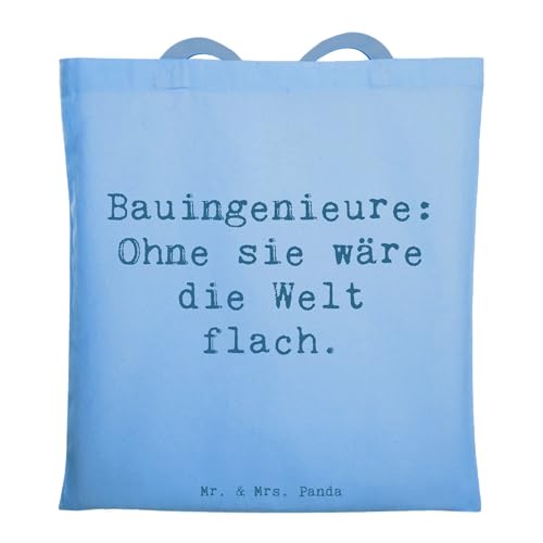 Mr. & Mrs. Panda Tragetasche Spruch Bauingenieur Held - Geschenk, Umhängetasche, Shopper, Berufspassion, Stoffbeutel, Architektur, Berufsgestaltung, von Mr. & Mrs. Panda