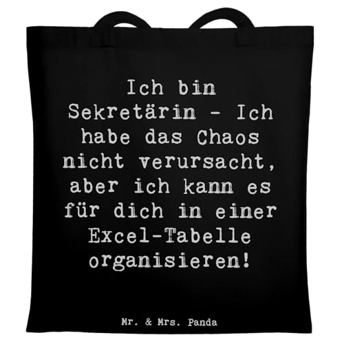 Mr. & Mrs. Panda Tragetasche Spruch Sekretärin Ordnung - Geschenk, Shopper, Umhängetasche, Berufe, Berufspassion, Strandtasche, Beuteltasche, Mr. & Mrs. Panda Tragetasche Spruch Sekretärin Ordnung - Geschenk, Shopper, Umhängetasche, Berufe, Berufspassion, Strandtasche, Beuteltasche, von Mr. & Mrs. Panda