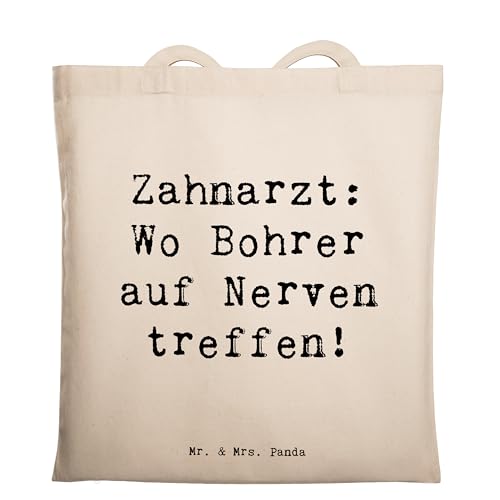 Mr. & Mrs. Panda Tragetasche Spruch Zahnarzt Nerven - Geschenk, Schultertasche, Berufe, Berufspassion, kreative Geschenke, Geschenke für Mr. & Mrs. Panda Tragetasche Spruch Zahnarzt Nerven - Geschenk, Schultertasche, Berufe, Berufspassion, kreative Geschenke, Geschenke für von Mr. & Mrs. Panda