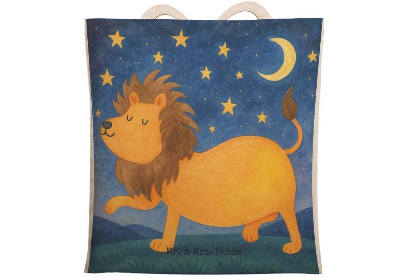 Mr. & Mrs. Panda Tragetasche Sternzeichen Löwe Design, Schultertasche, Weiß, Tragetaschen, Einkauf (Packung, 1-tlg) von Mr. & Mrs. Panda