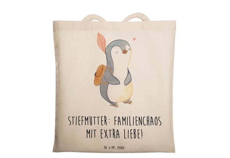 Mr. & Mrs. Panda Tragetasche Stiefmutter Liebe, Tragetasche, Transparent, Patchwork-Familie, Patch (Packung, 1-tlg., Stiefmutter Familie Verwandte), Beuteltasche Tasche Umhängetasche von Mr. & Mrs. Panda