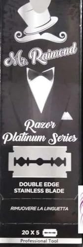 Mr.Raimond Profi Rasierklingen Packung 80 Stück Doppelklinge Edelstahl platinbeschichtet Mr.Raimond Profi Rasierklingen Packung 80 Stück Doppelklinge Edelstahl platinbeschichtet von Mr.Raimond