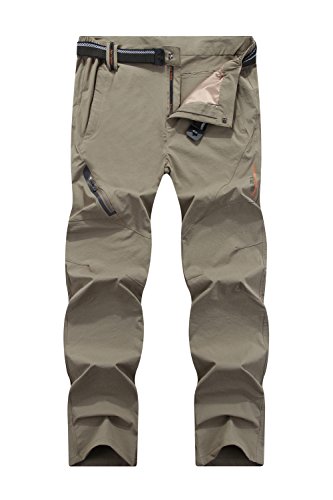 Mr.Stream Elastisch Quick Dry Outdoorhose Herren Softshell Hose Lange schnell trocknende Hosen Wanderhose 4X-Large Khaki von Mr.Stream