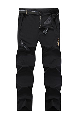 Mr.Stream Herren wandern hosen, schnelltrocknende 4-wege-stretch joggen gehen hosen schwarz uk xl plus = asia 6xl (fit 15,7-16,9 st gewicht) von Mr.Stream