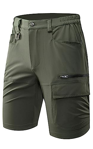 Mr.Stream Elastischer Herren Hose Short svielseitige Wanderhose komfortable mit praktischen Taschen Shorts 3201 2XL Green von Mr.Stream