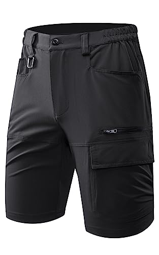 Mr.Stream Elastischer Herren Hose Short svielseitige Wanderhose komfortable mit praktischen Taschen Shorts 3201 XL Black von Mr.Stream