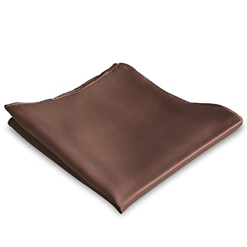 Mr.Van 100% Seide Einstecktuch für Herren, Elegant, Braun, Weich, 35 * 35 cm, 16,5 Momme Seideneinstecktuch Einfarbig Uni von Mr.Van