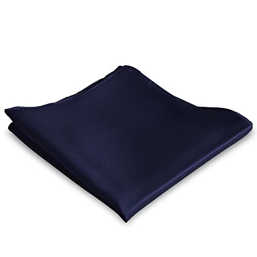 Mr.Van 100% Seide Einstecktuch für Herren, Elegant, Marineblau, Weich, 35 * 35 cm, 16,5 Momme Seideneinstecktuch Einfarbig Uni von Mr.Van