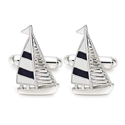 Mr.Van Manschettenknöpfe Herren, Nautisch Segelboot Klassische Mode Modern Streifen Cufflinks für Geschäftliche Anlässe Hochzeit von Mr.Van