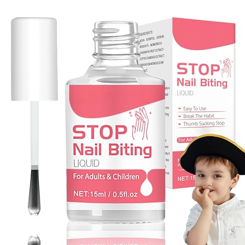 15ml Stop Nägelkauen Nagellack - Stop Nägelkauen Für Kinder, Daumenlutschen Stop Nails Polish, Stop zu Verhindert Nägelkauen und Daumenlutschen für Kinder und Erwachsene, No Bite Nagellack (Rosa, 1x) von MrCuvaryas